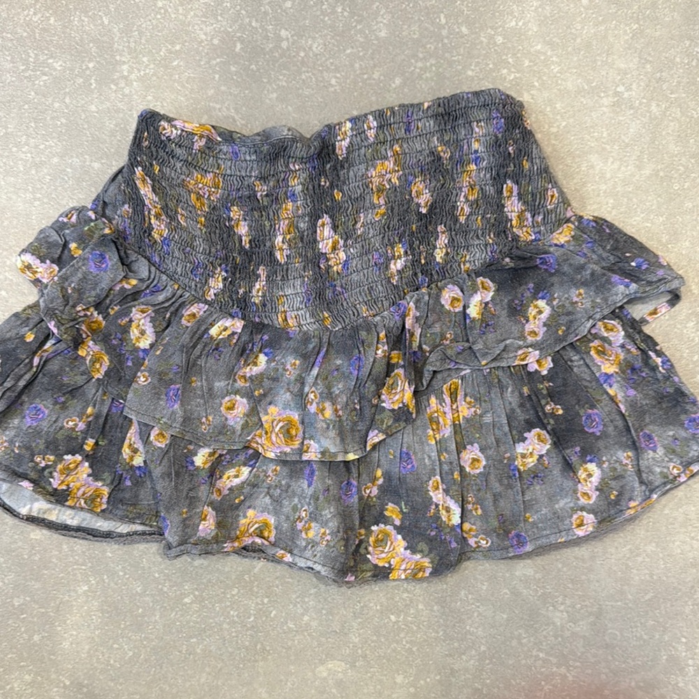 Zara Kids Floral Gray and Yellow Skirt